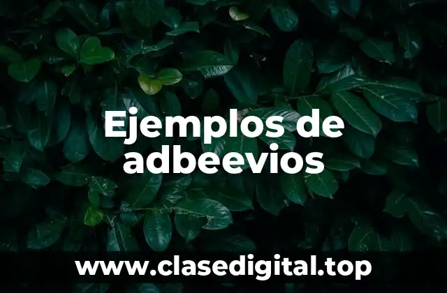 Ejemplos de adbeevios