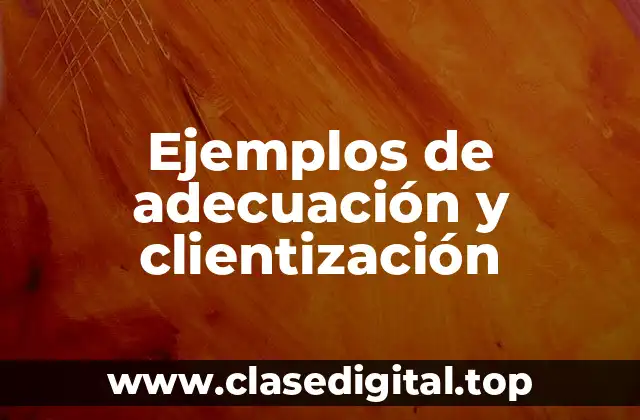 Ejemplos de adecuación y clientización
