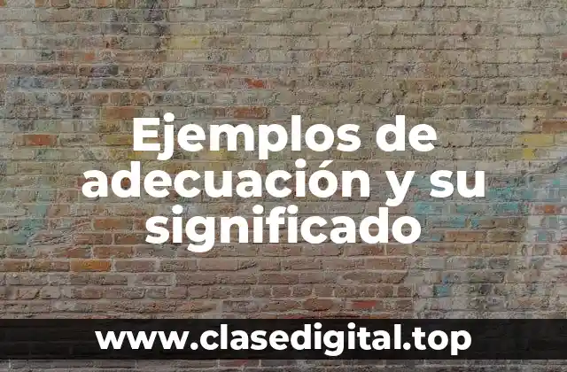 Ejemplos de adecuación