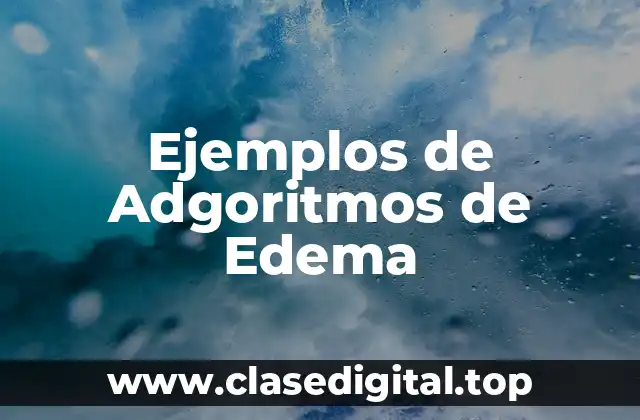 Ejemplos de Adgoritmos de Edema