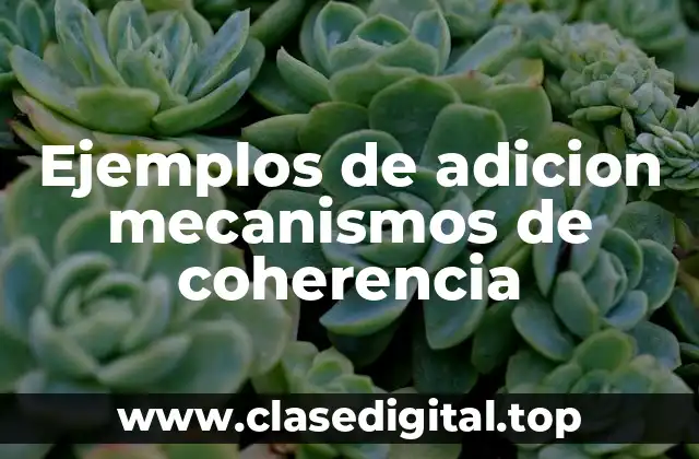 Ejemplos de adicion mecanismos de coherencia