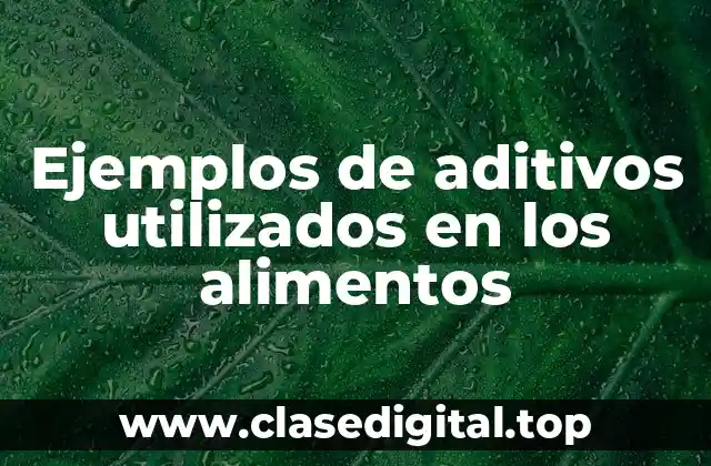 Ejemplos de aditivos utilizados en los alimentos