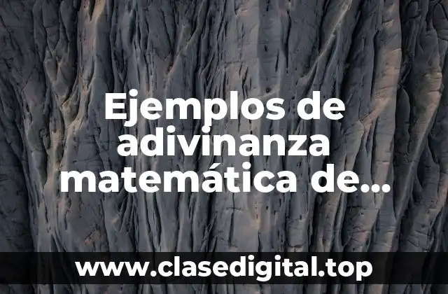 Ejemplos de adivinanza matemática de polígonos