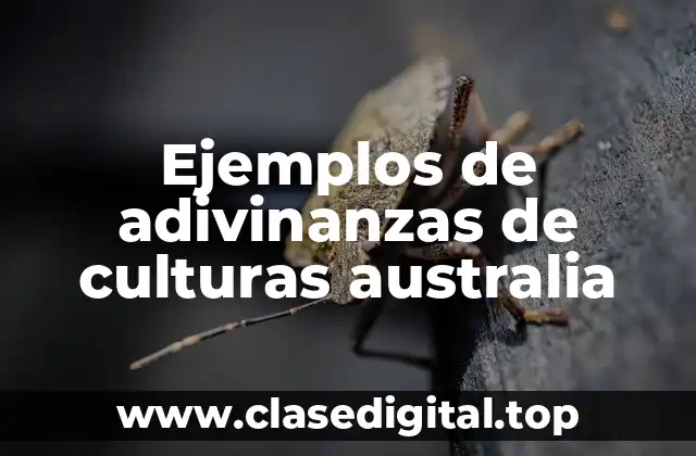 Ejemplos de adivinanzas de culturas australia