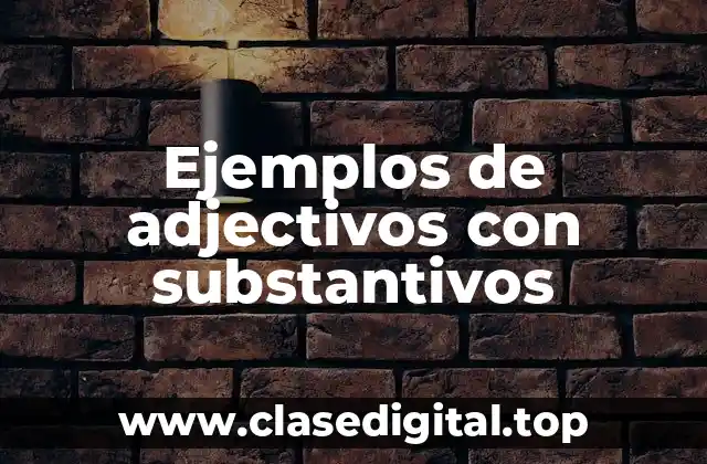 Ejemplos de adjectivos con substantivos