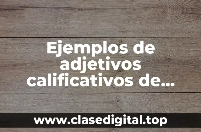 Ejemplos de adjetivos calificativos de automóvil