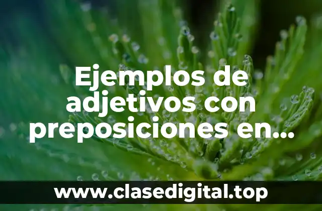 Ejemplos de adjetivos con preposiciones en inglés