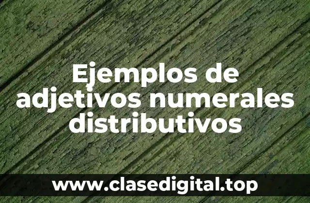 Ejemplos de adjetivos numerales distributivos