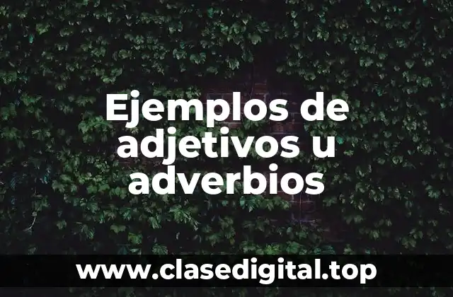 Ejemplos de adjetivos