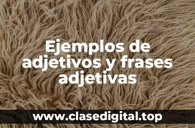 Ejemplos de adjetivos