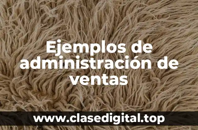 Ejemplos de administración de ventas