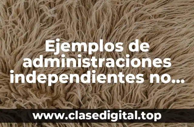 Ejemplos de administraciones independientes no previstas en la