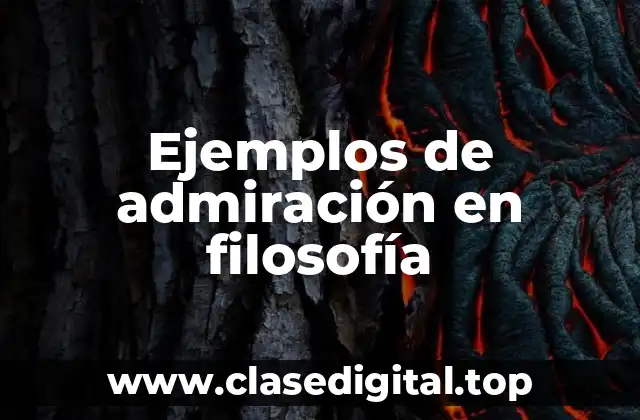 Ejemplos de admiración en filosofía