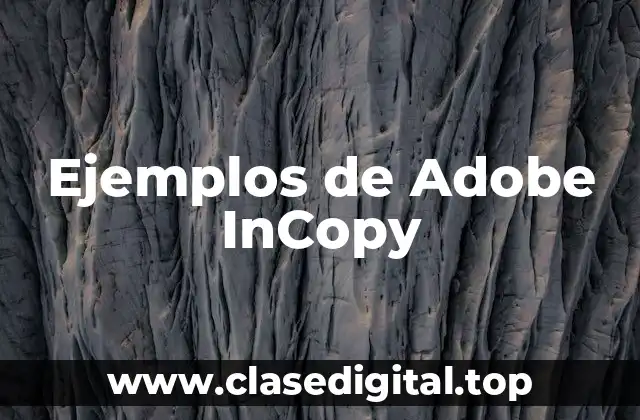 Ejemplos de Adobe InCopy