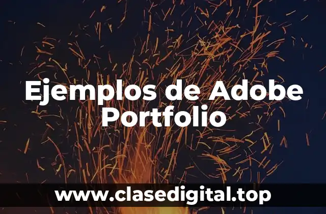 Ejemplos de Adobe Portfolio