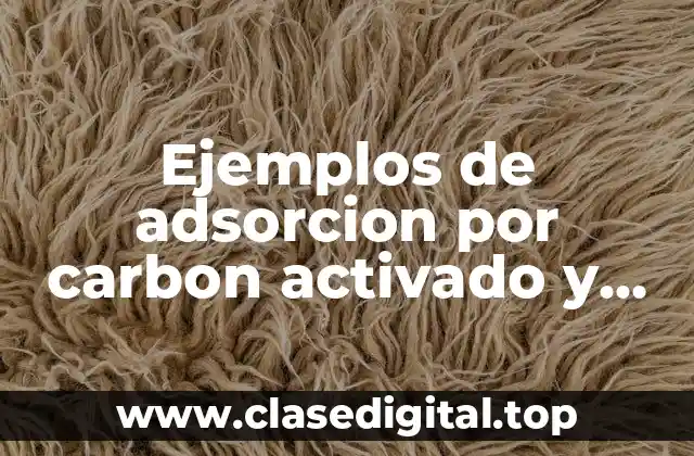 Ejemplos de adsorcion por carbon activado y Significado