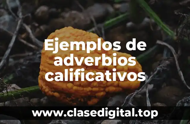 Ejemplos de adverbios calificativos
