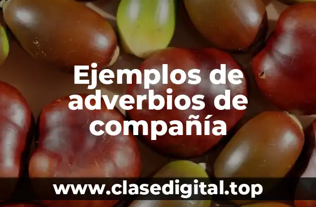 Ejemplos de adverbios de compañía