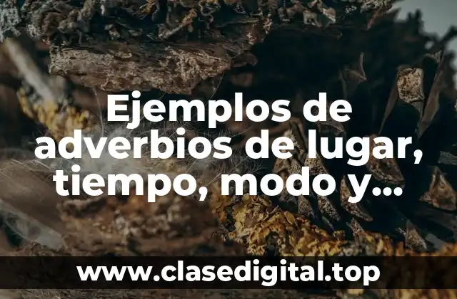 Ejemplos de adverbios de lugar