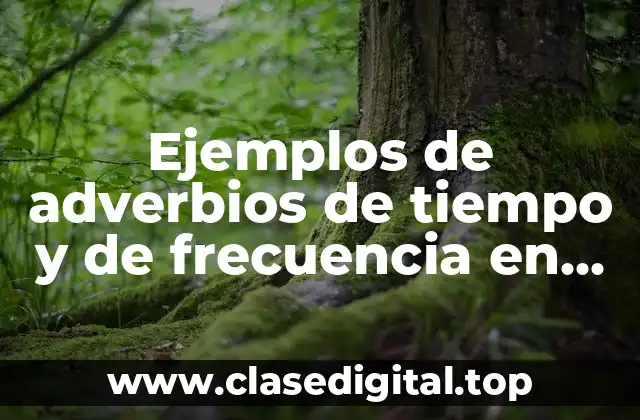 Ejemplos de adverbios de tiempo y de frecuencia en inglés y Significado
