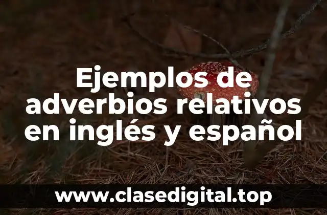 Ejemplos de adverbios relativos en inglés y español