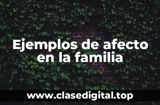 Ejemplos de afecto en la familia
