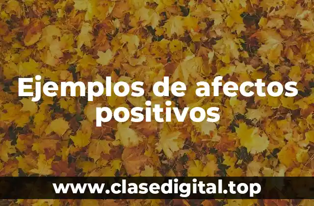 Ejemplos de afectos positivos