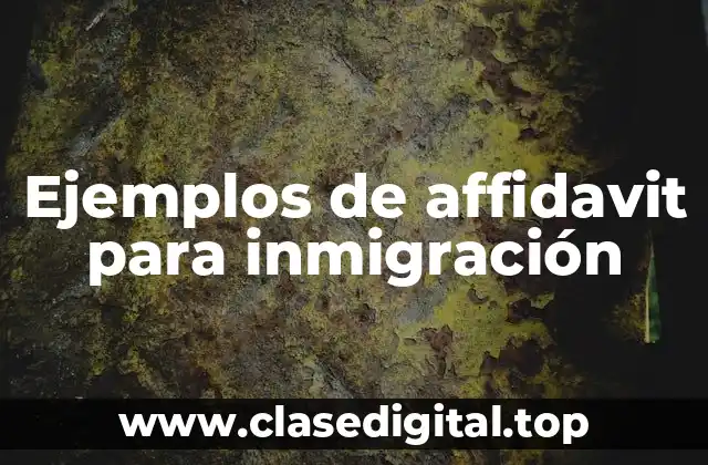 Ejemplos de affidavit para inmigración