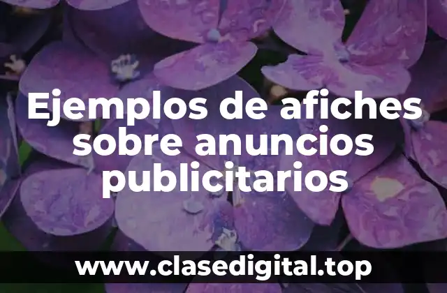 Ejemplos de afiches sobre anuncios publicitarios