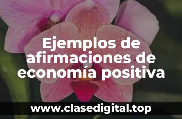 Ejemplos de afirmaciones de economía positiva
