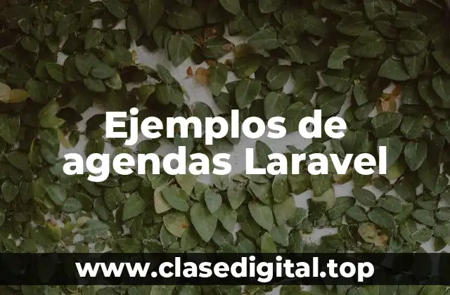 Ejemplos de agendas Laravel