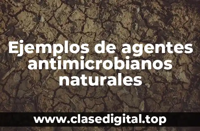 Ejemplos de agentes antimicrobianos naturales
