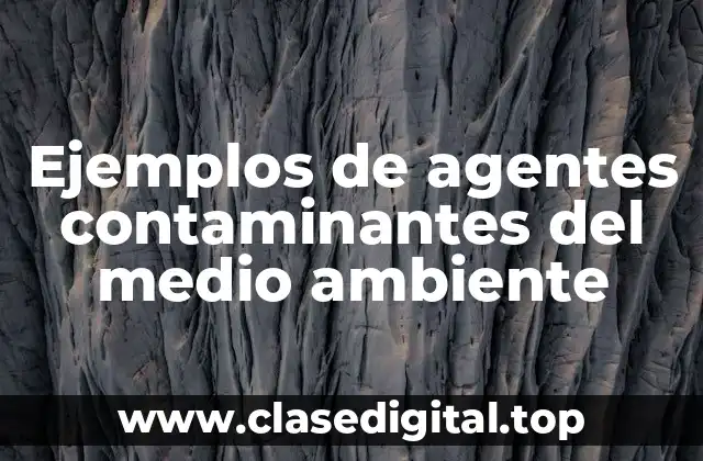 Ejemplos de agentes contaminantes del medio ambiente