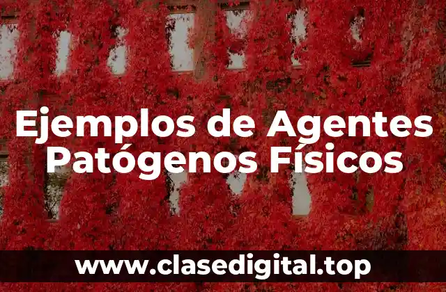 Ejemplos de Agentes Patógenos Físicos
