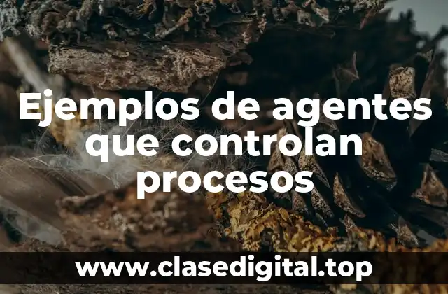 Ejemplos de agentes que controlan procesos