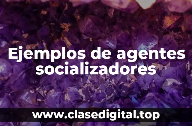 Ejemplos de agentes socializadores