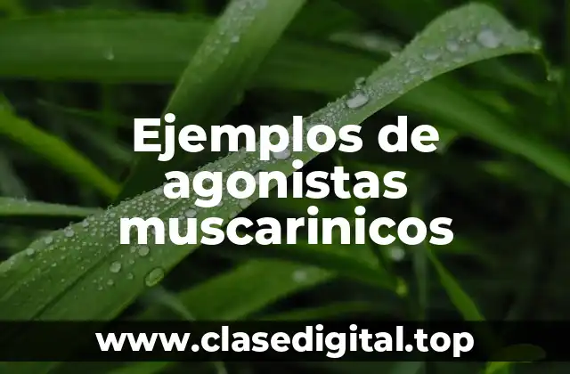 Ejemplos de agonistas muscarinicos