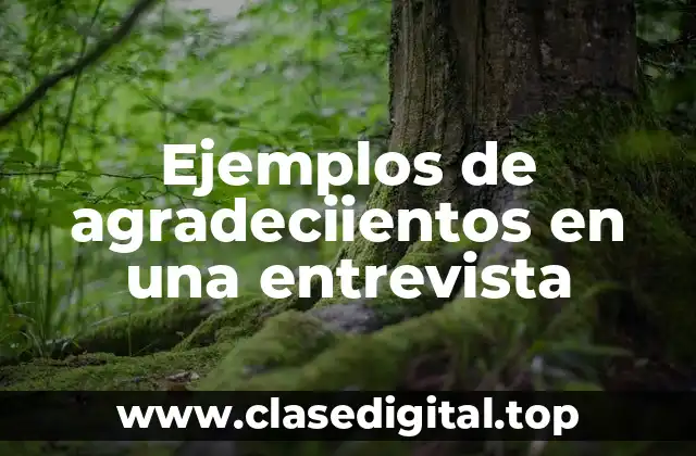Ejemplos de agradeciientos en una entrevista