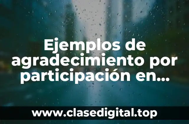 Ejemplos de agradecimiento por participación en conferencia