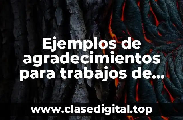 Ejemplos de agradecimientos para trabajos de investigación