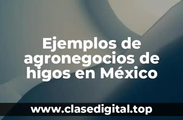 Ejemplos de agronegocios de higos en México