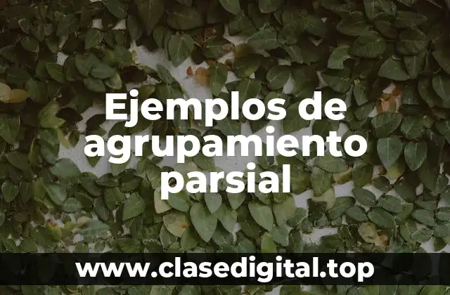Ejemplos de agrupamiento parsial