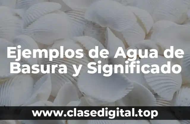 Ejemplos de Agua de Basura