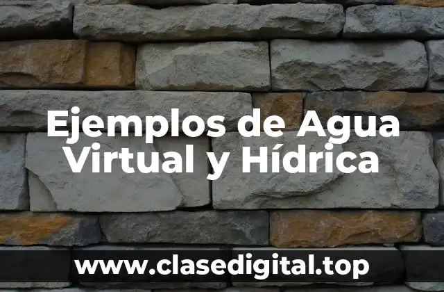 Ejemplos de Agua Virtual y Hídrica