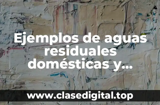 Ejemplos de aguas residuales domésticas y Significado