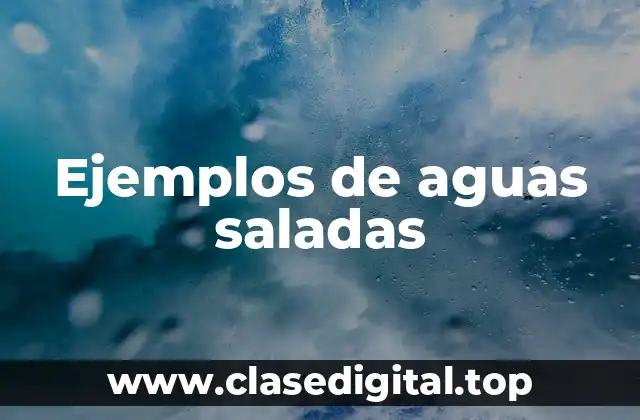 Ejemplos de aguas saladas