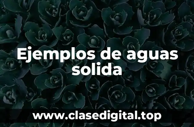 Ejemplos de aguas solida