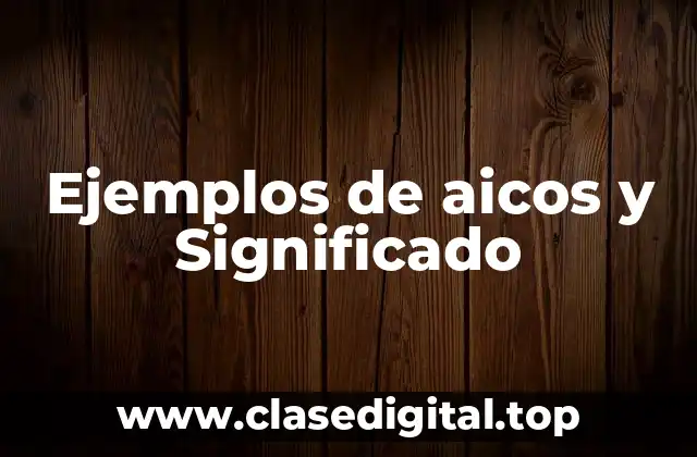 Ejemplos de aicos y Significado