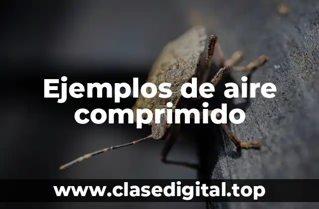 Ejemplos de aire comprimido
