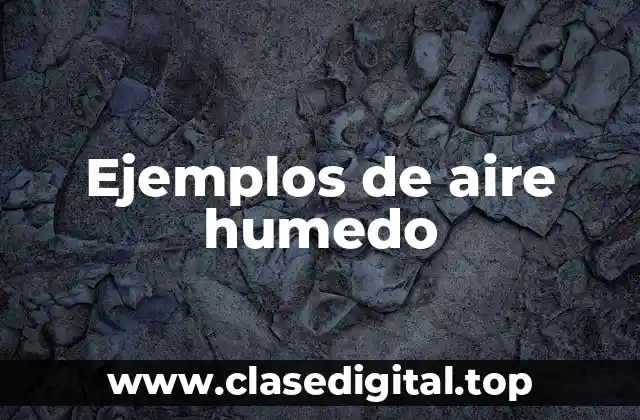 Ejemplos de aire humedo